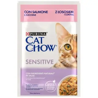 Purina Cat Chow Sensitive Łosoś saszetka 85g-1426699