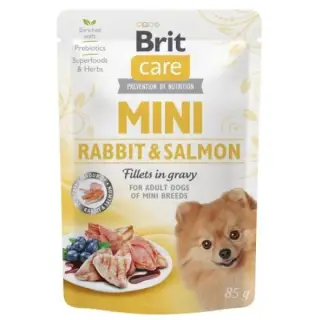 Brit Care Dog Mini Rabbit & Salmon saszetka 85g-1431772