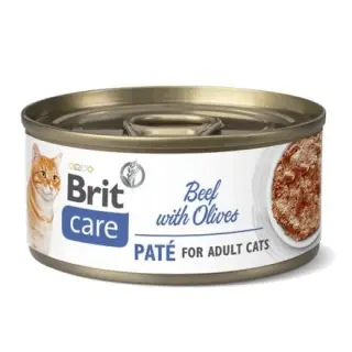 Brit Care Cat Beef Pate & Olives puszka 70g-1366137