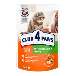 Club 4 Paws kot kurczak w sosie 100g - saszetka dla dorosłych kotów