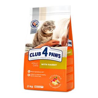 Club4Paws Kot karma z królikiem 2kg - dla dorosłych kotów