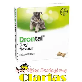 Drontal Dog Flavour 2 tabl., 1 tabletka na 10 kg - dla psa na pasożyty przewodu pokarmowego