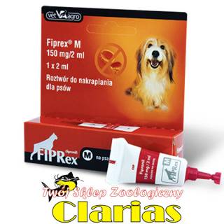 Fiprex M – Fipronil 150 mg/2 ml x 1szt SPOT ON - na kleszcze, wszy i pchły dla psa