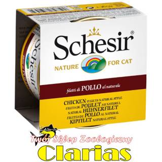 Schesir Cat Filety z kurczaka z ryżem 85g 4083 - puszka dla kota