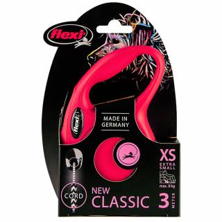 Flexi New Classic Smycz linka XS 3m czerwona do 8kg