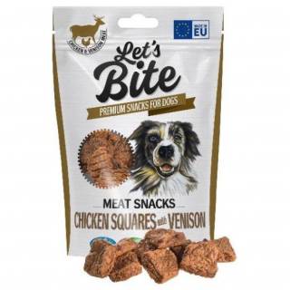 Let's Bite Meat Snack Chicken Squares with Venison 80g-1354135